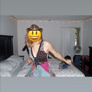 uo mariette double tie front romper